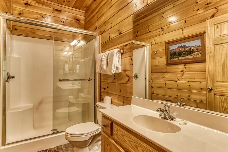 Antler Run second floor bathroom two with walk in shower