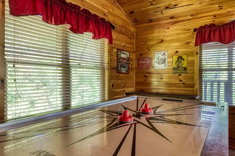 Antler Run third floor game room with air hockey table
