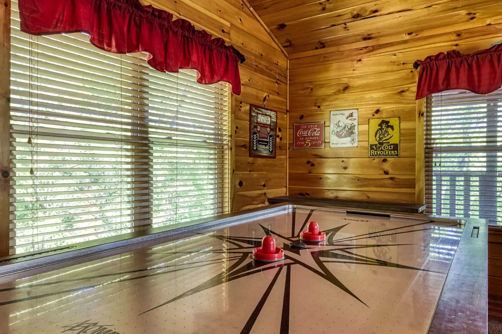 Antler Run third floor game room with air hockey table