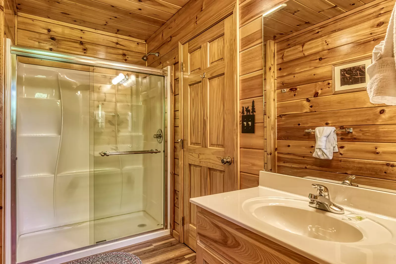 Antler Run third floor bathroom one with walk in shower