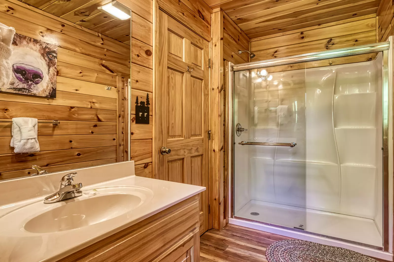 Antler Run third floor bathroom two with walk in shower