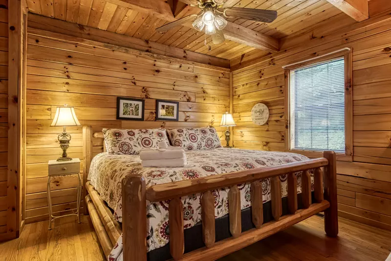Awesome View main level bedroom with king size bed
