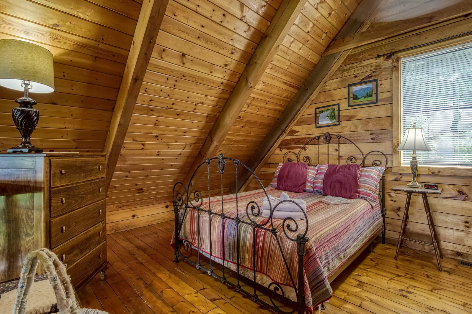 Awesome View upper level loft area with queen size bed