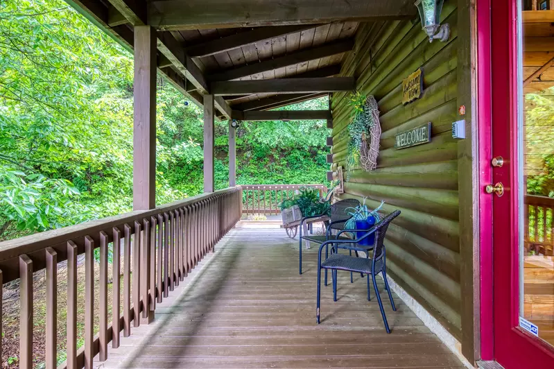 Awesome View covered entry deck