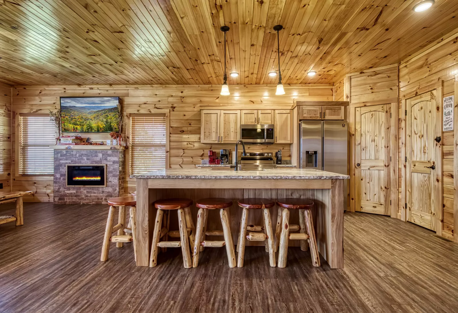 Chasing Views kitchen island