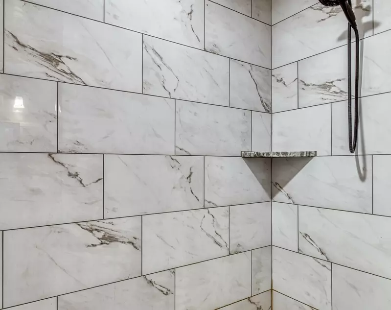 Chasing Views upper level bathroom with walk in shower