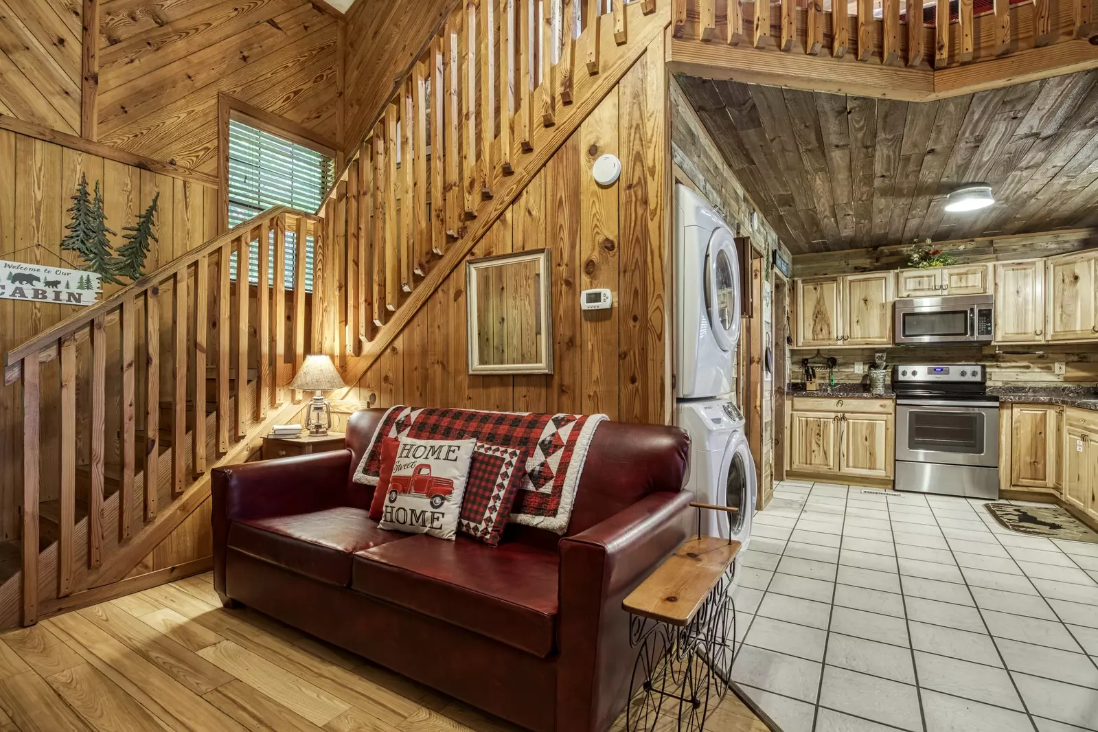 Country Charm living room and kitchen