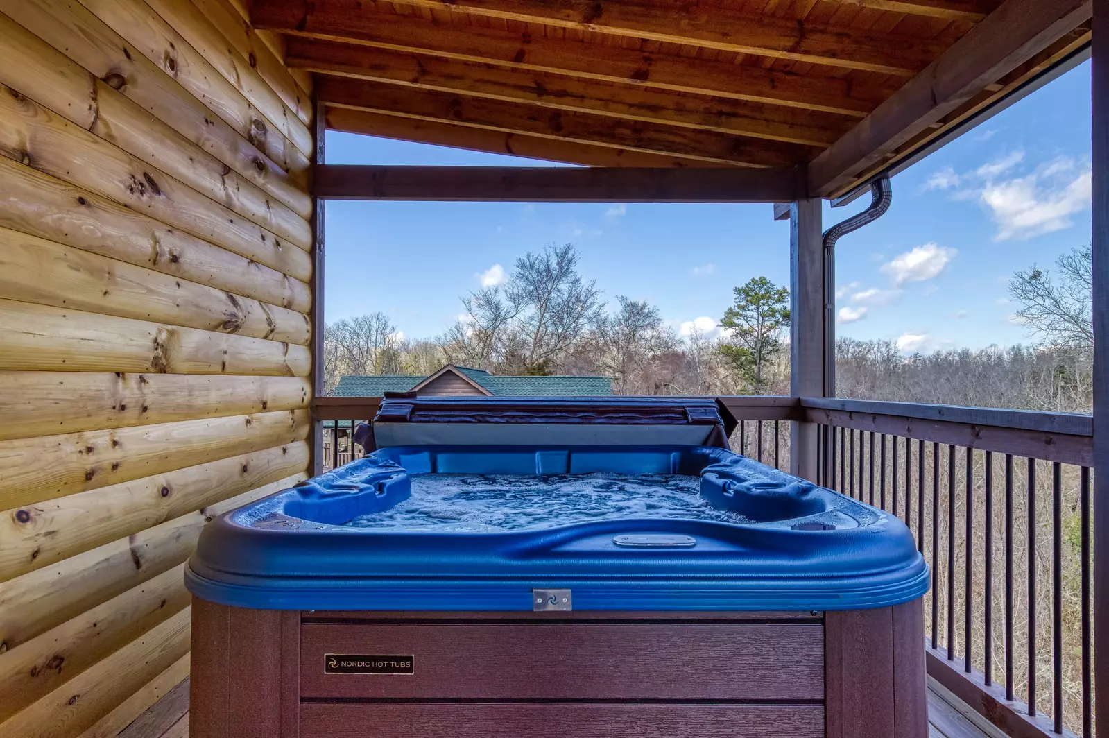 Cozy Cub Cabin hot tub