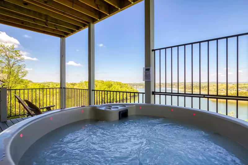 Lake View Therapy hot tub with lake view