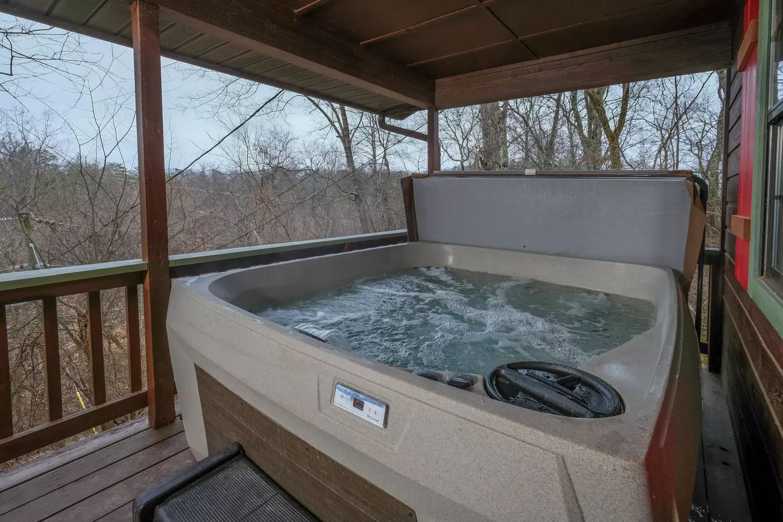 Margaritas at Sunrise - Covered front deck with hot tub