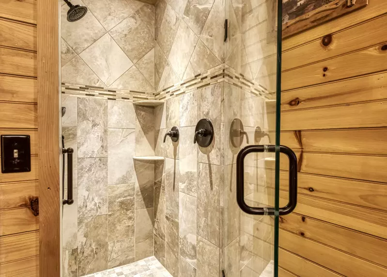 Mountain Magic bathroom with walk in shower
