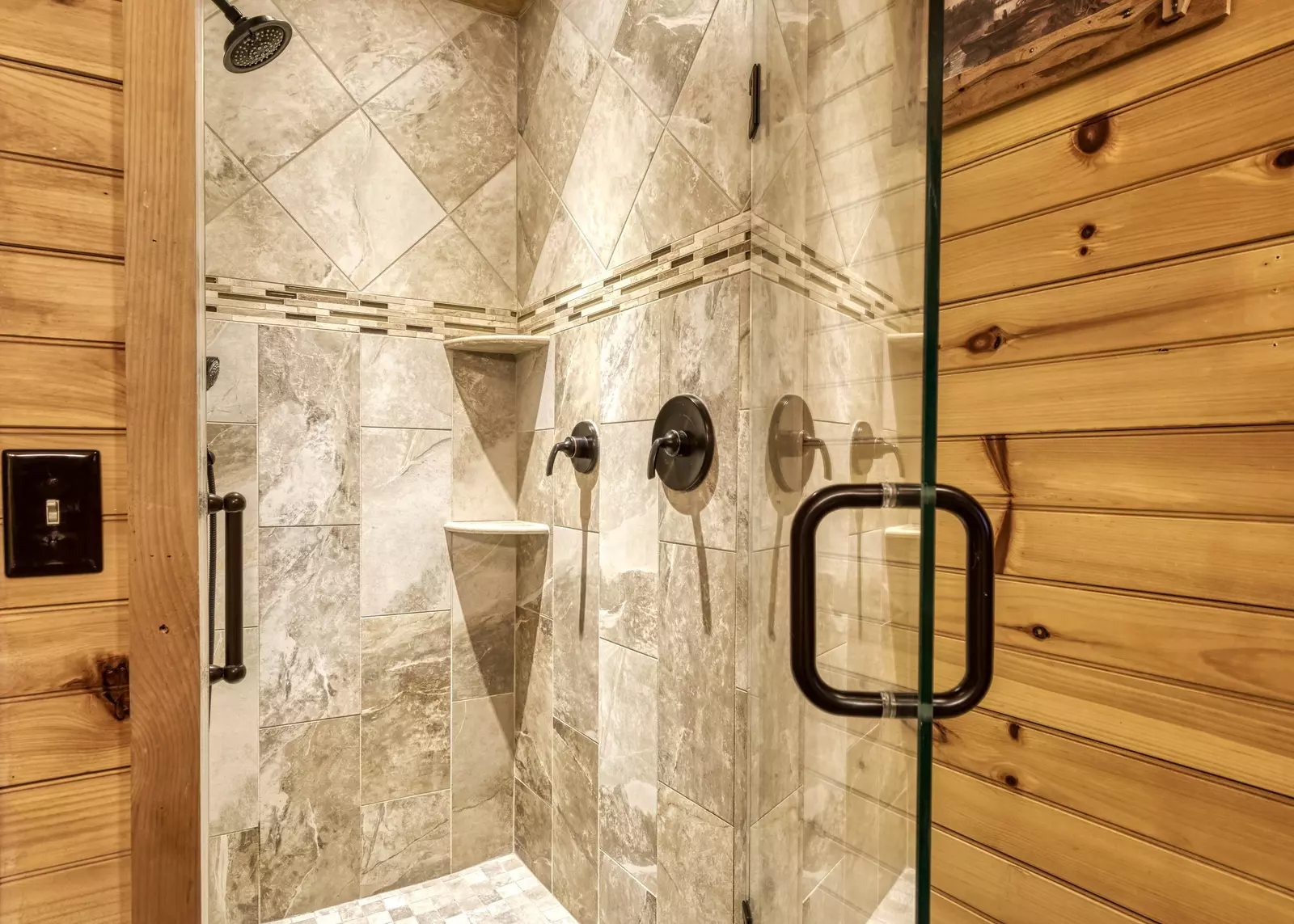 Mountain Magic bathroom with walk in shower