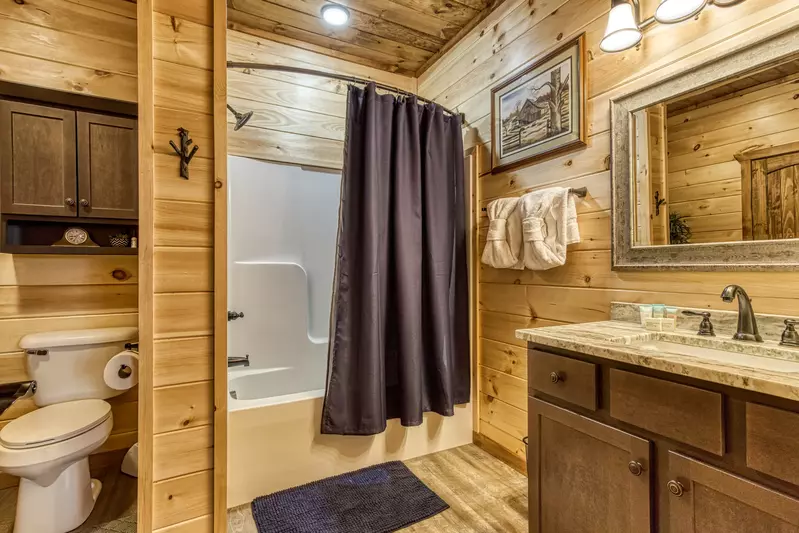 Mountown Moments Vista main level bathroom with tub/shower combo