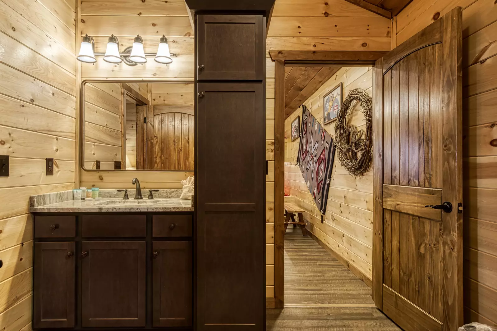 Mountown Moments Vista upper level bathroom one with single vanity