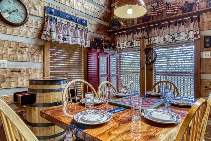 Old Glory dining table and arcade game