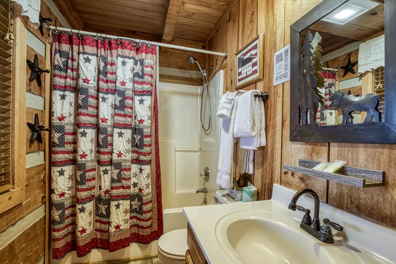 Old Glory main level bathroom