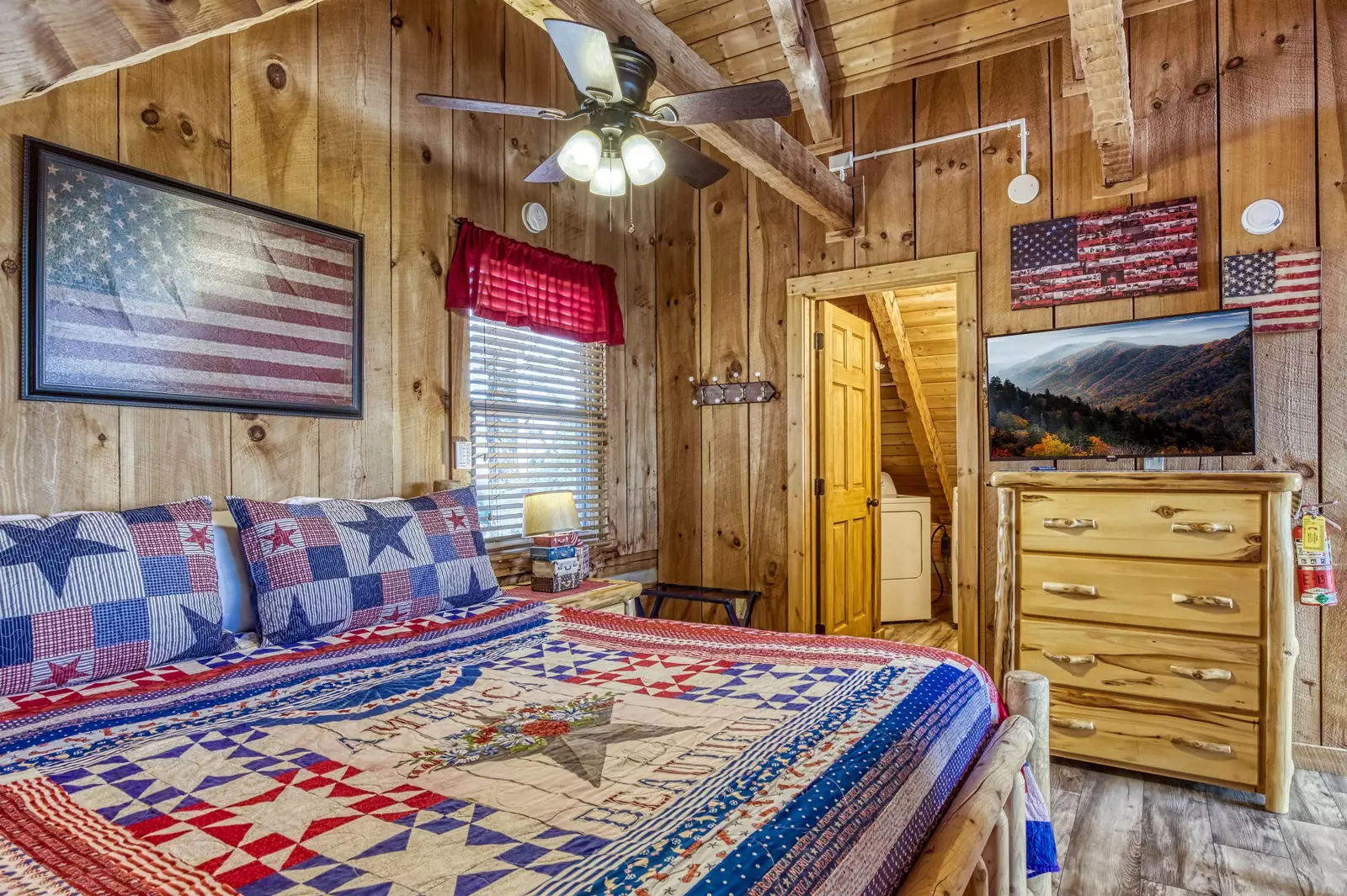 Loft area bedroom with king size bed