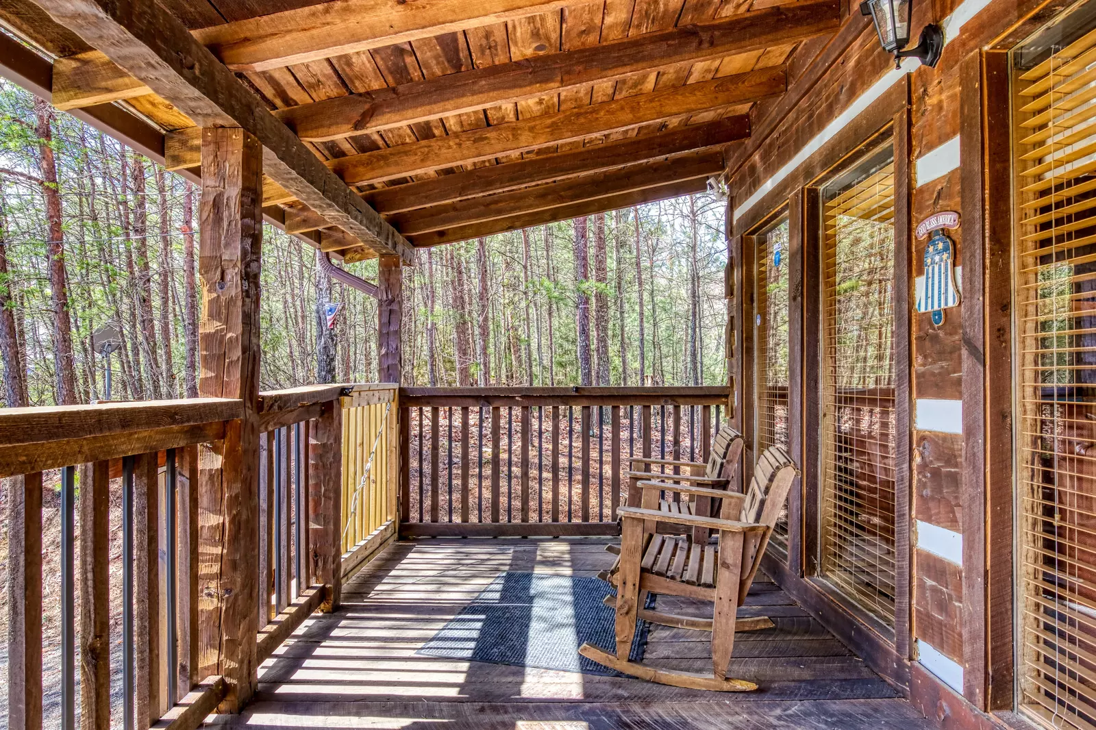 Old Glory covered entry deck