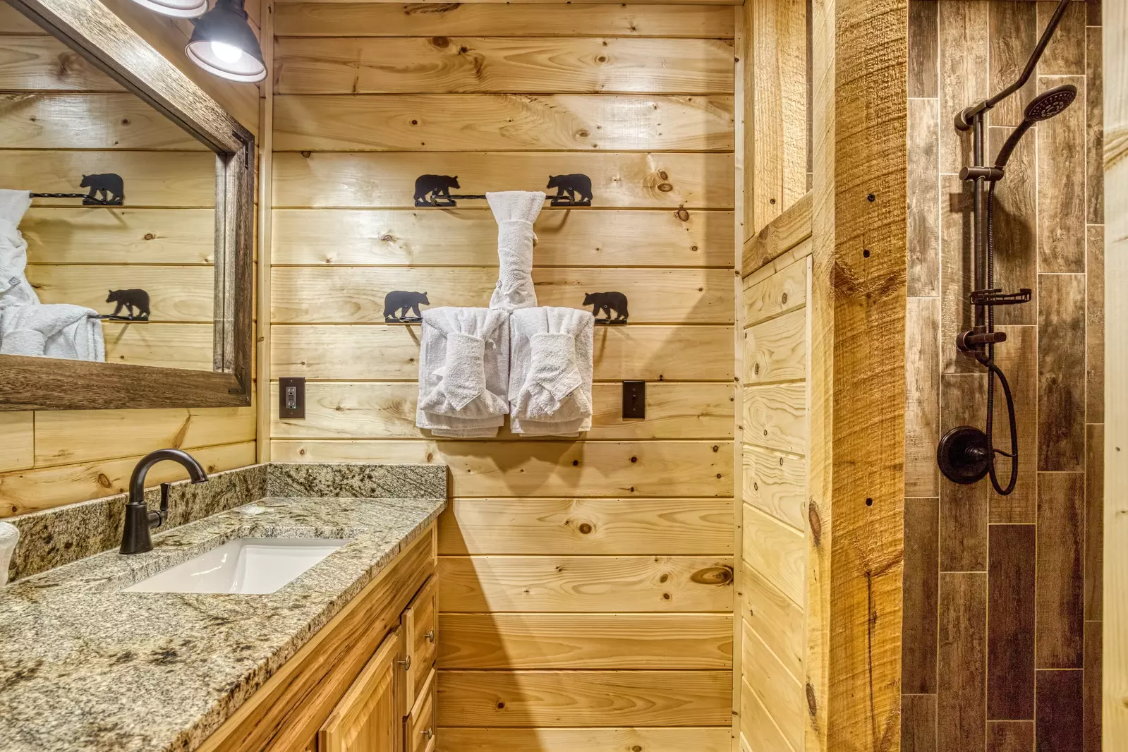 Lakeview bathroom one with walk in shower