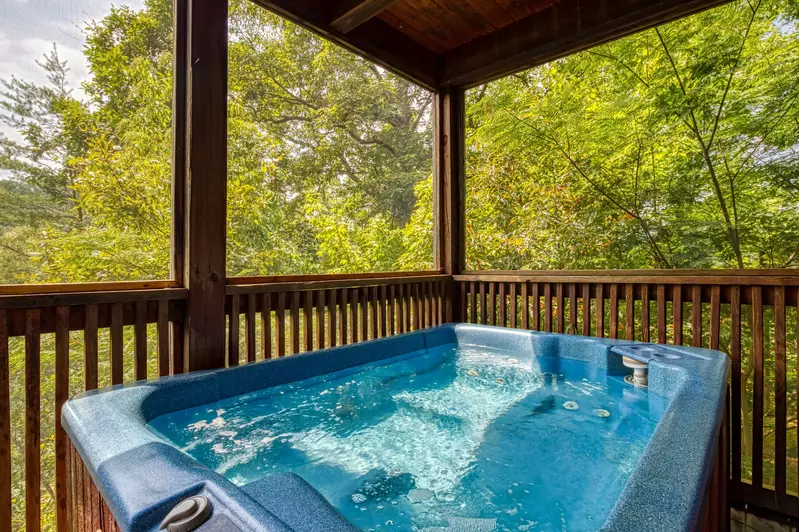 Tennessee Twilight Cabin hot tub