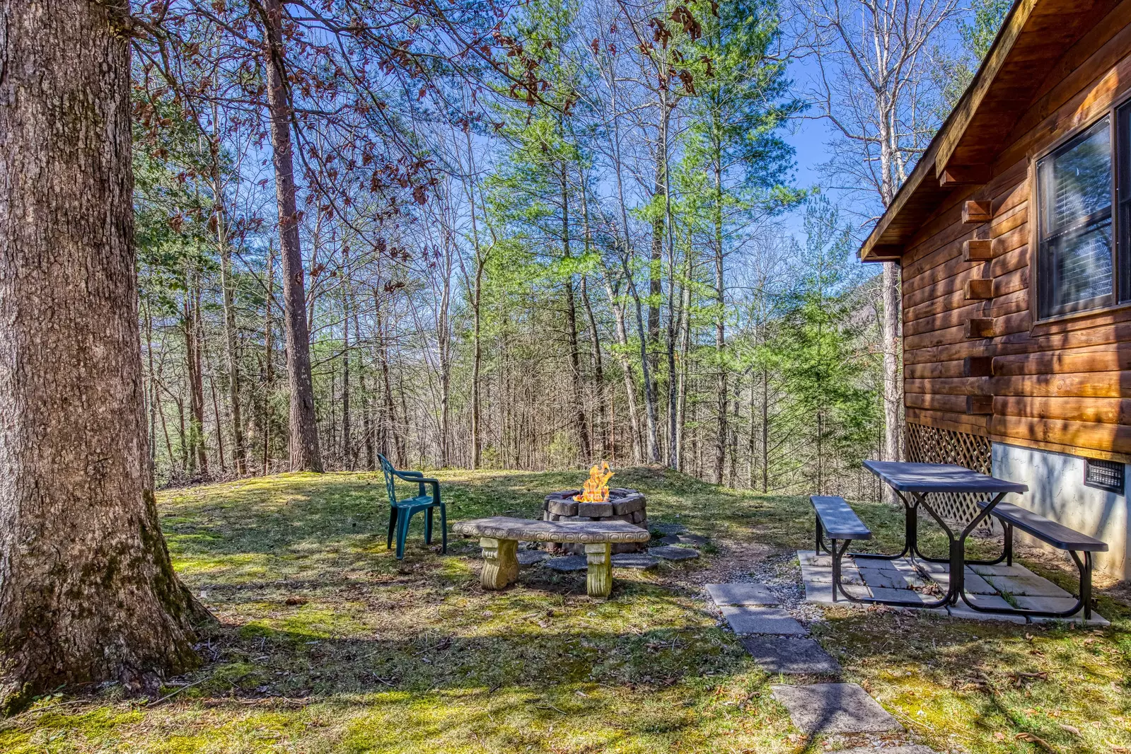 Walden Ridge Retreat outdoor firepit