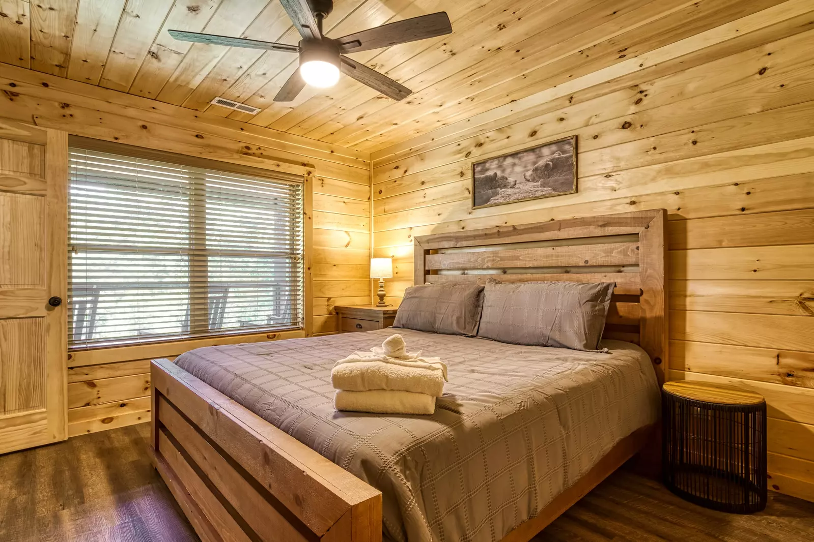 Mountain Memories main level bedroom with king size bed