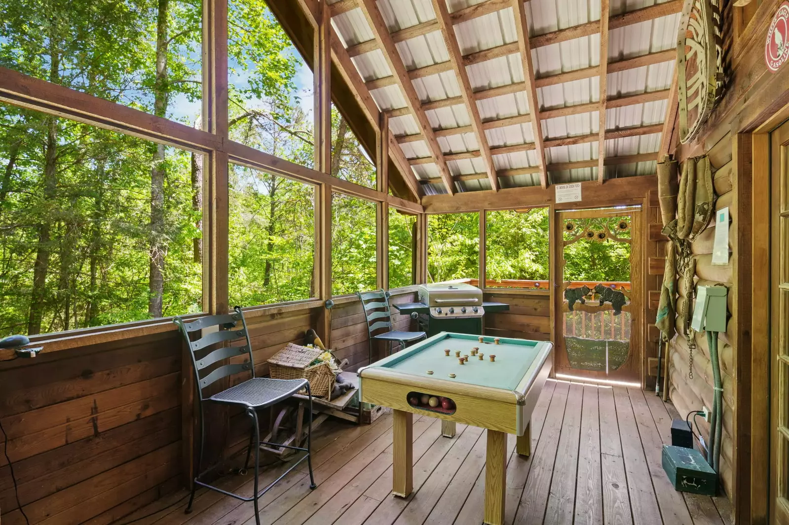 Outdoor patio with grill