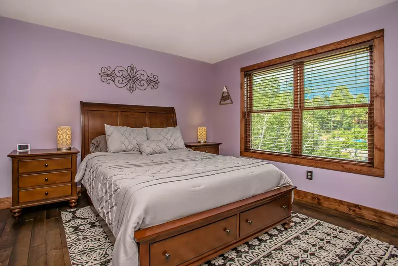 third bedroom with queen bed
