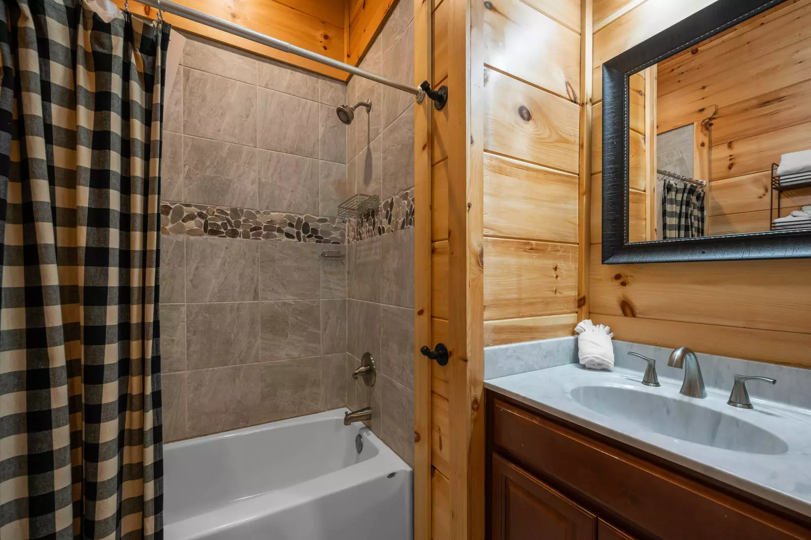 Private bath for the upstairs master bedroom