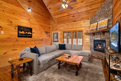New sectional couch ready for your next movie.