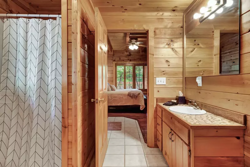En suite bathroom on the main floor.