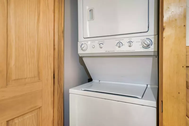 Washer and dryer ready for you to use.