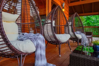 Settle into our Teardrop chairs 
