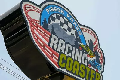 Pigeon Forge Racing Coaster sign