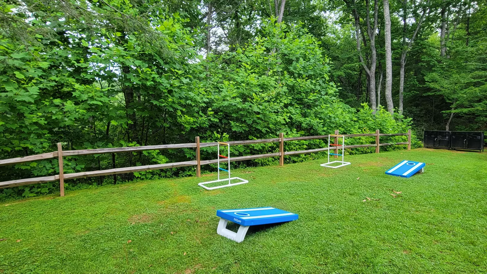 yard with outdoor games