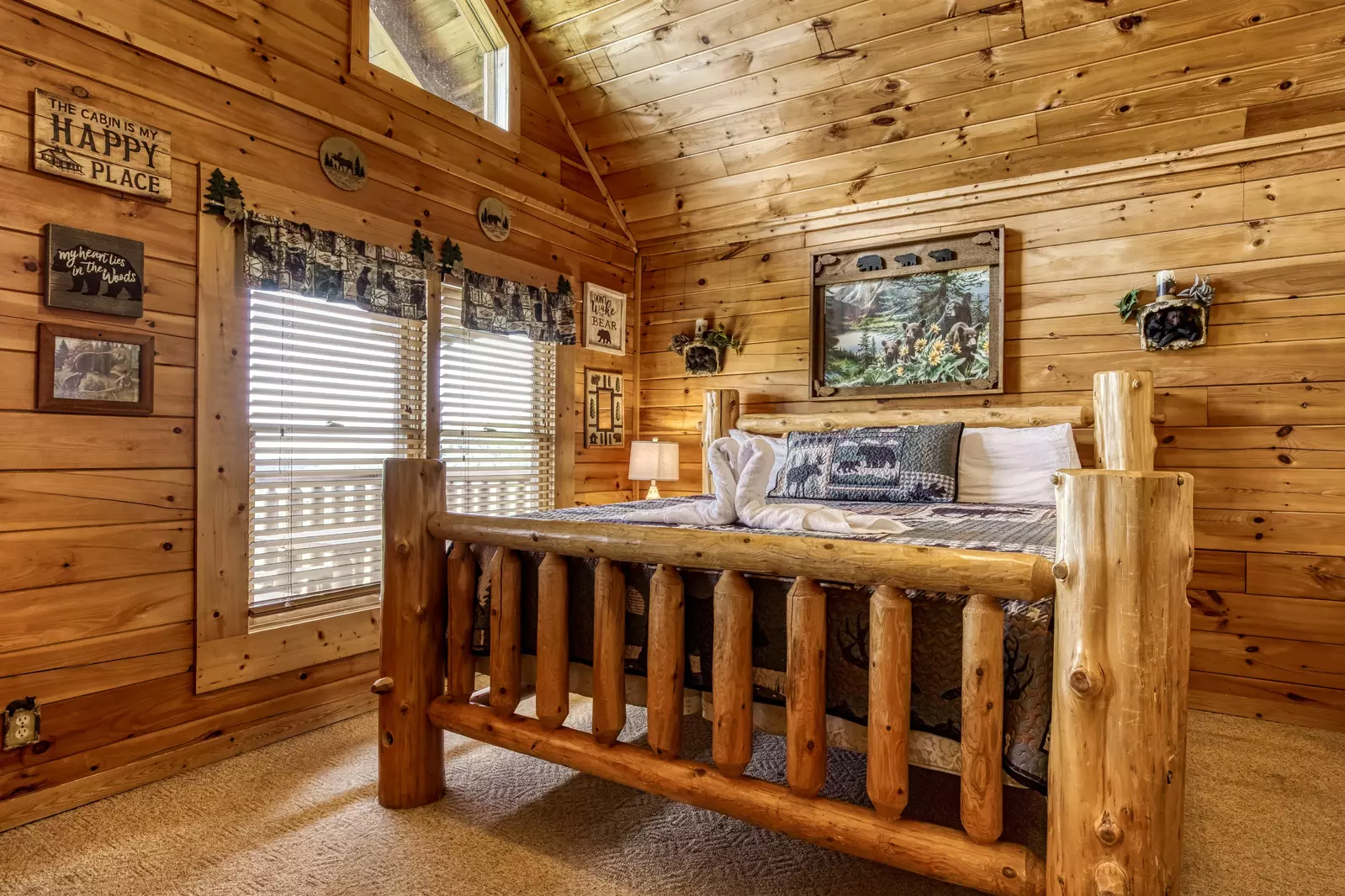 Wet and Wild bedroom with king size bed and deck access