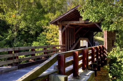harrisburg covered bridge is one of the top things to do in Sevierville TN for free