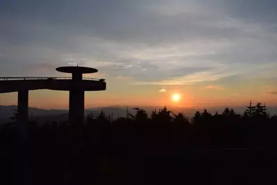 smoky mountain sunset at kuwohi