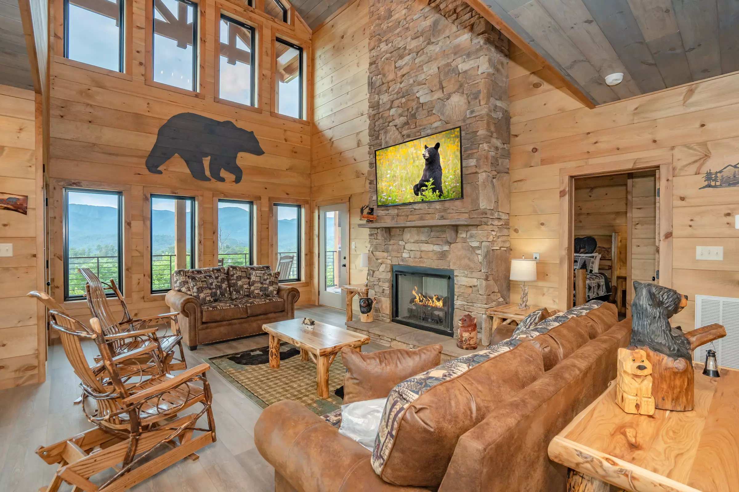 View of Cabins with Mountain Views :: Mountain Comfort Cabin Rentals