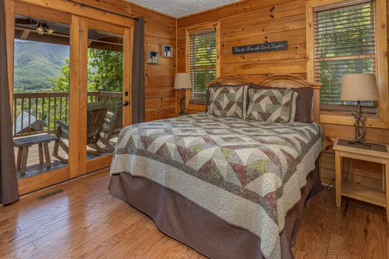 Wake up to big mountain views and enjoy your morning coffee rear deck.