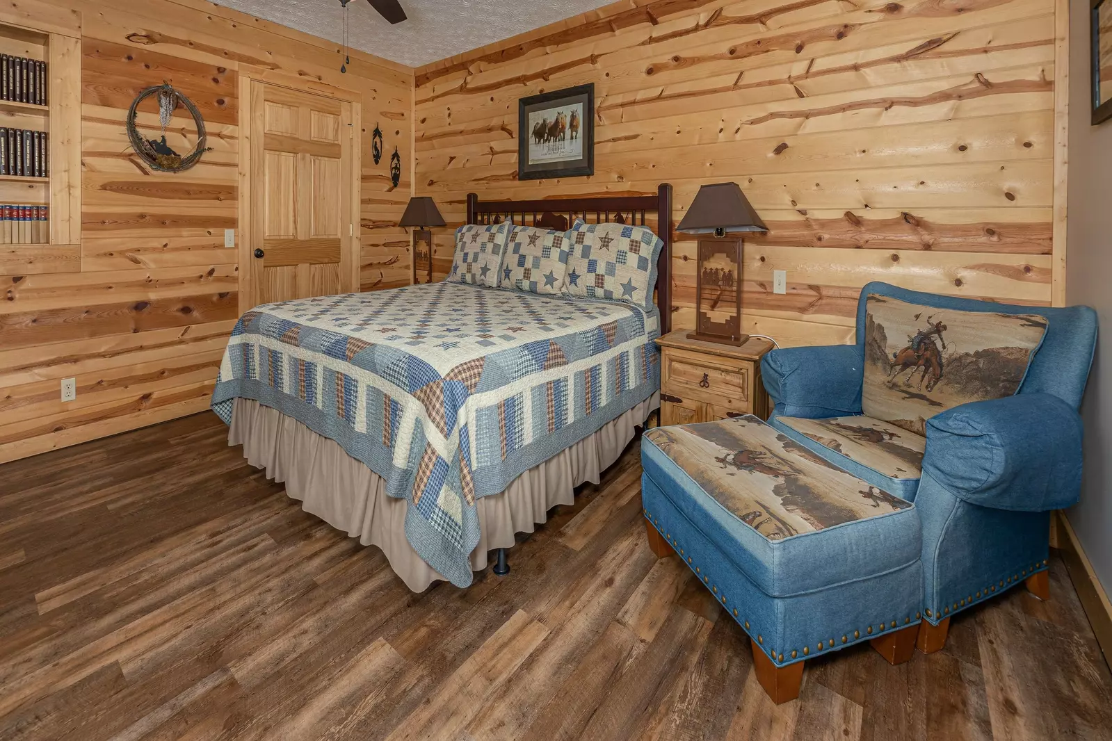 Downstairs king suites for a western home on the range experience.