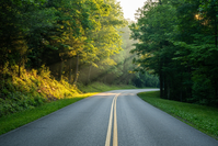 road in smoky mountains