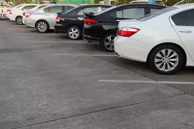 cars in parking spots