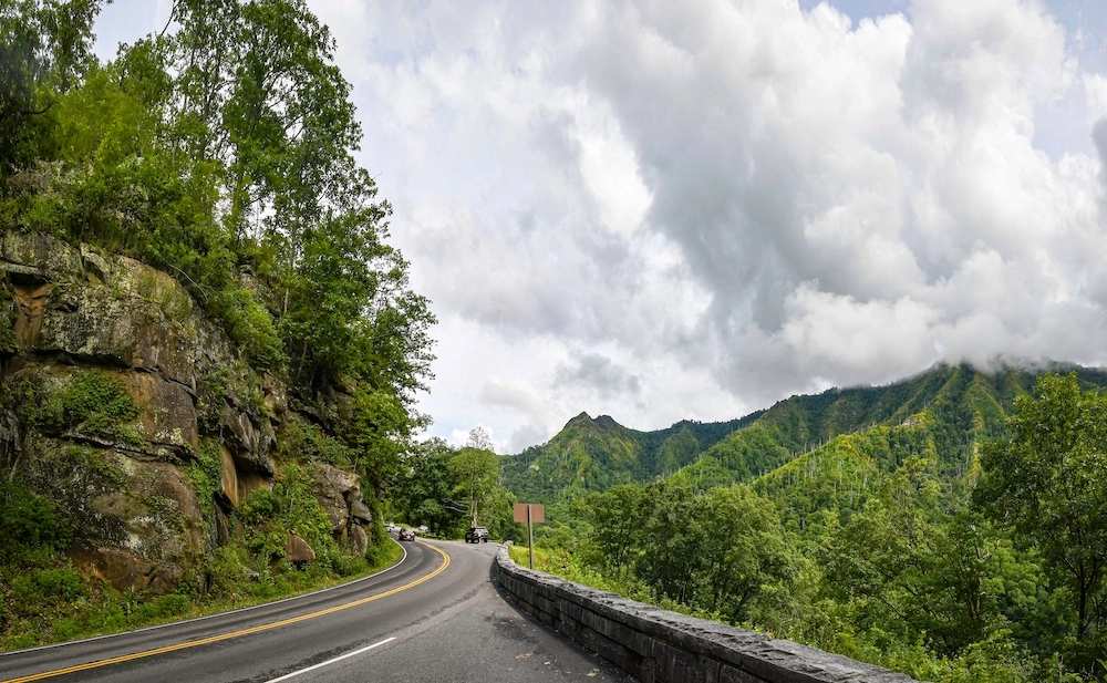 Newfound Gap Road in the Smoky Mountains