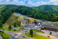Aerial view of Pigeon Forge Racing Coaster