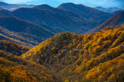 smoky mountains in the fall views