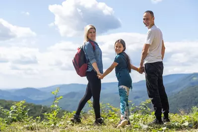 happy family in smokies