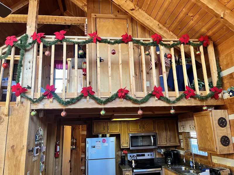 Old Glory decorated for Winterfest