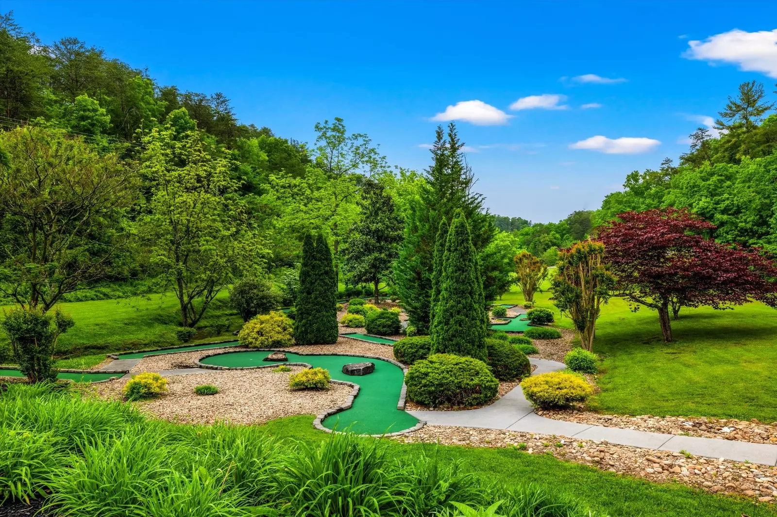 Challenge the crew to a round of mini golf without ever leaving the resort