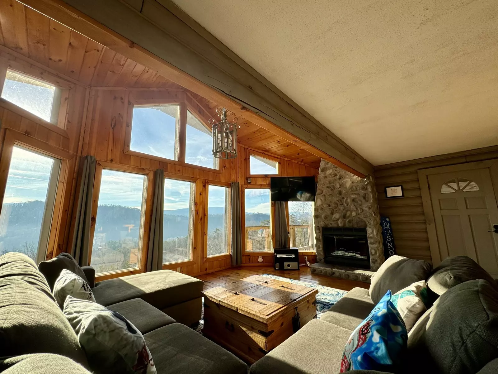 Winter Family Room View